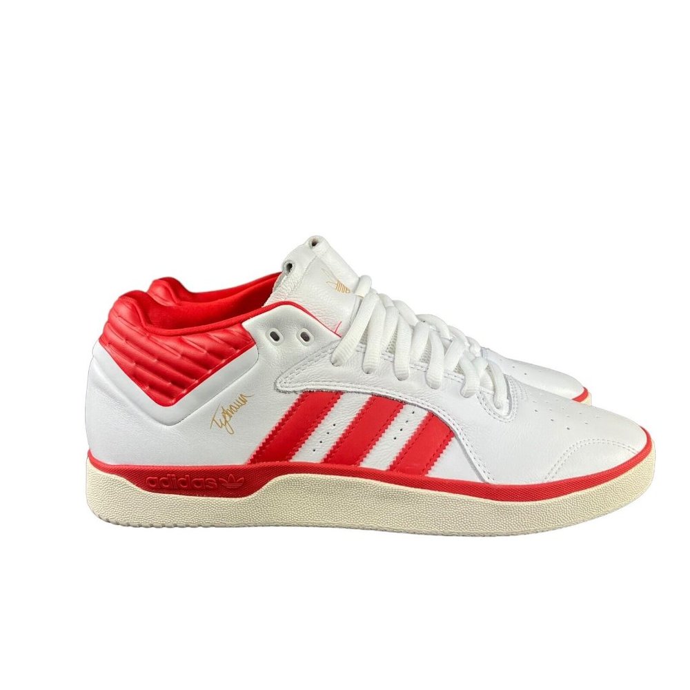 Adidas Men's Tyshawn Cloud White Scarlet Shoes GW4897 Sizes 9 - 12
